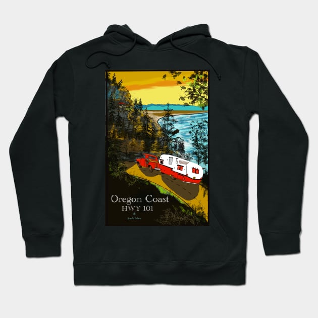 Oregon Coast HWY101 Travel Hoodie by Salzanos